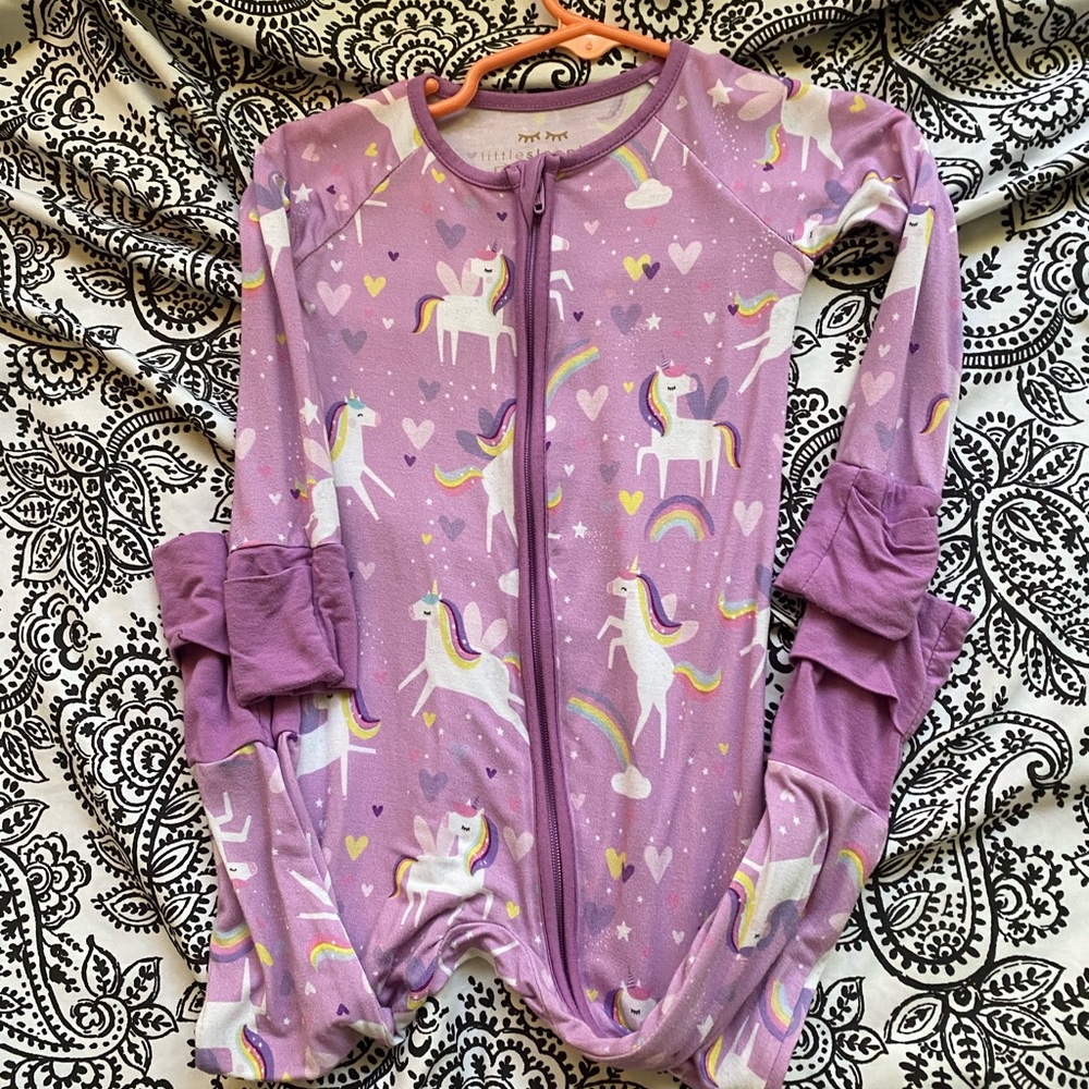 Unicorn Little Sleepies zippy
